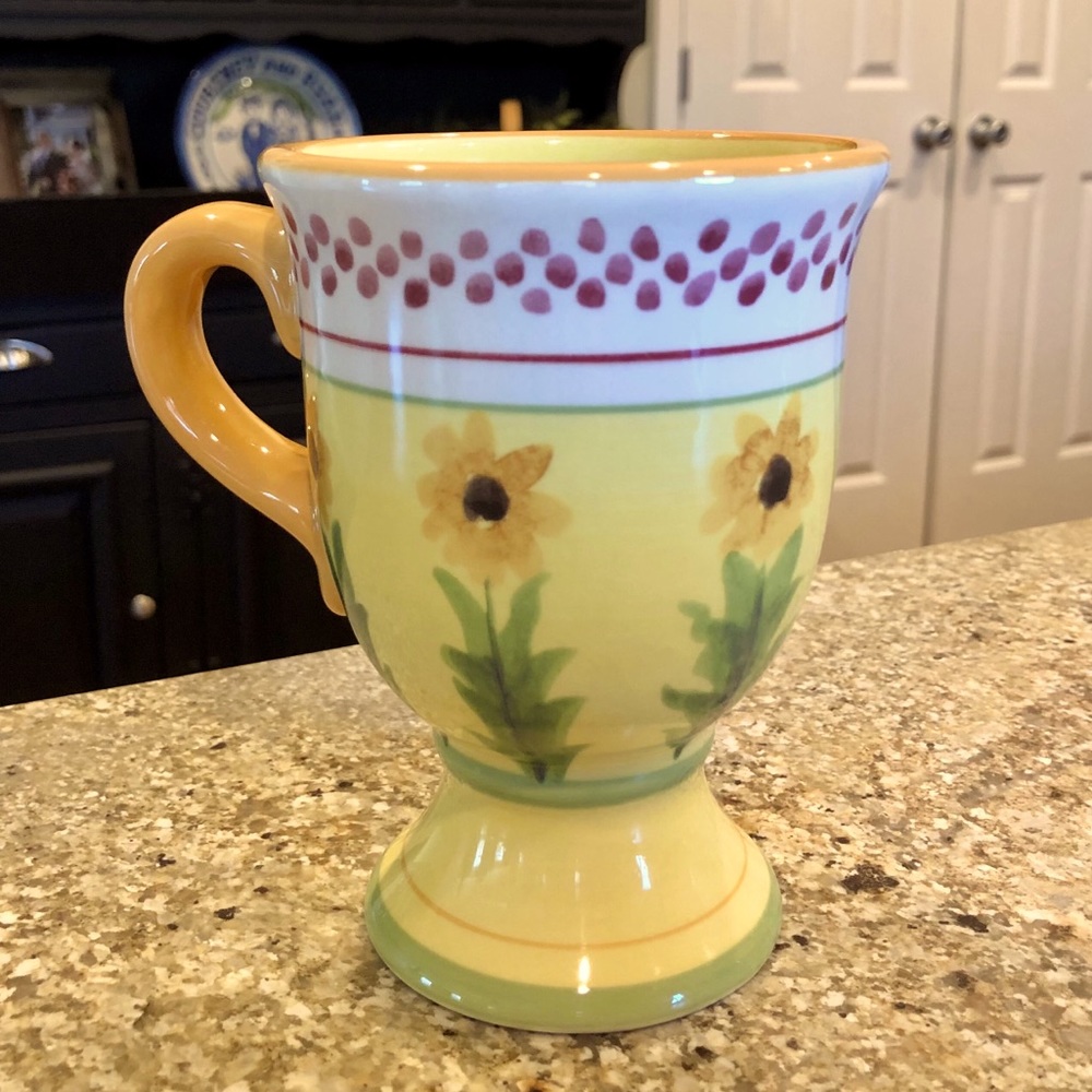 Pfaltzgraff Sunflower Pedestal Mugs (Set of 6)